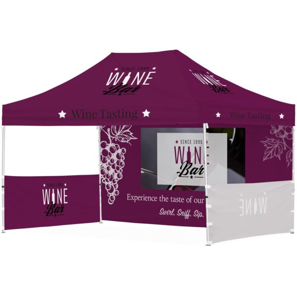 Ovation Sublimated Gazebo 4.5m X 3m – 1 Long Full-Wall Skin – 2 Short Half-Wall Skins Outdoor products DisplayPilot