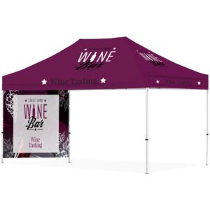 Ovation Sublimated Gazebo 4.5m X 3m – 1 Short Full-Wall Skin Outdoor products DisplayPilot