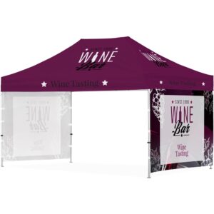 Ovation Sublimated Gazebo 4.5m X 3m – 2 Short Full-Wall Skins Outdoor products DisplayPilot