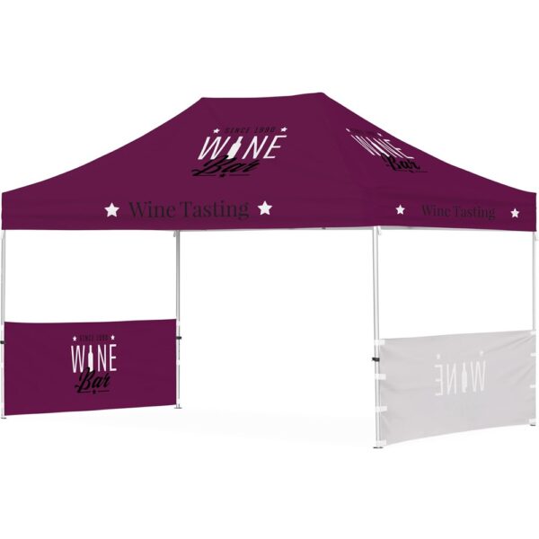 Ovation Sublimated Gazebo 4.5m X 3m – 2 Short Half-Wall Skins Outdoor products DisplayPilot