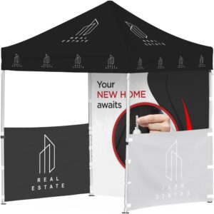 Ovation Sublimated Gazebo 2m X 2m Petite Frame – 2 Half-Wall Skins – 1 Full-Wall Skin Outdoor products DisplayPilot