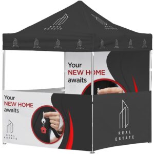 Ovation Sublimated Gazebo 2m X 2m Petite Frame – 3 Half-Wall Skins – 1 Full Wall Skin Outdoor products DisplayPilot