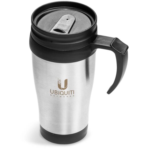 Arabica Stainless Steel & Plastic Double-Wall Mug – 450ml Drinkware