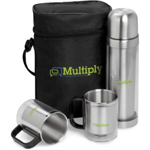 Admiral Stainless Steel Vacuum Flask & Mug Set Drinkware Flask