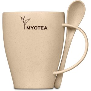 Okiyo Kawai Wheat Straw Mug & Spoon – 350ml Drinkware