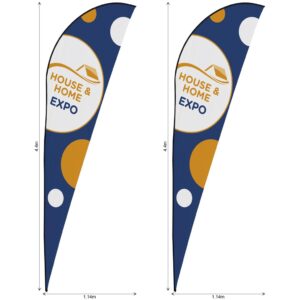 Legend 4m Sublimated Sharkfin Flying Banner Skin – Set Of 2 (Excludes Hardware) Outdoor products DisplayPilot