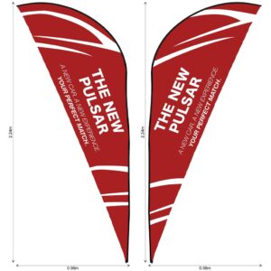 Legend 2m Sublimated Sharkfin Double-Sided Flying Banner Skin (Excludes Hardware) Outdoor products DisplayPilot