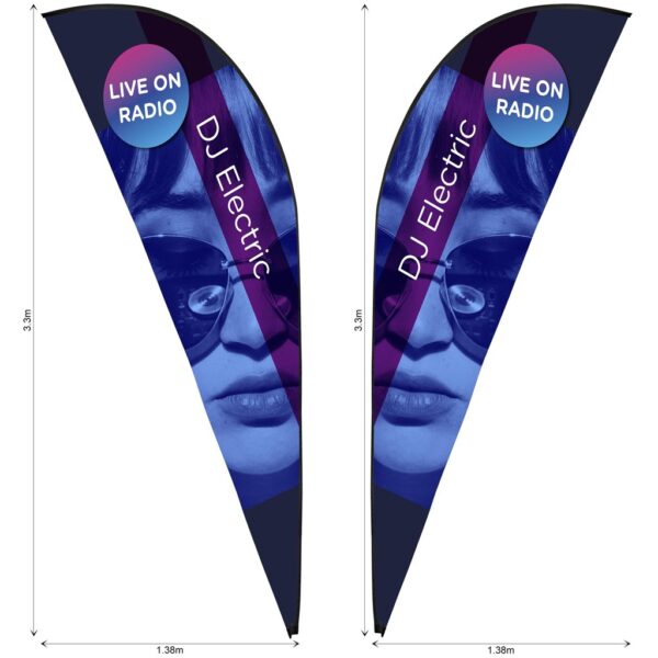 Legend 3m Sublimated Sharkfin Double-Sided Flying Banner Skin (Excludes Hardware) Outdoor products DisplayPilot