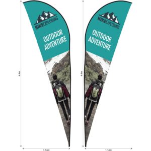 Legend 4m Sublimated Sharkfin Double-Sided Flying Banner Skin (Excludes Hardware) Outdoor products DisplayPilot