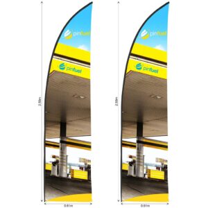 Legend 2m Sublimated Arcfin Flying Banner Skin – Set Of 2 (Excludes Hardware) Outdoor products DisplayPilot