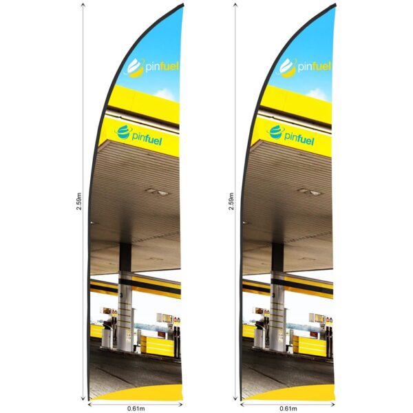 Legend 2m Sublimated Arcfin Flying Banner Skin – Set Of 2 (Excludes Hardware) Outdoor products DisplayPilot