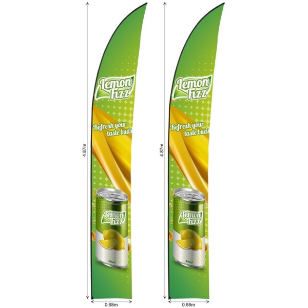 Legend 4m Sublimated Arcfin Flying Banner Skin – Set Of 2 (Excludes Hardware) Outdoor products DisplayPilot