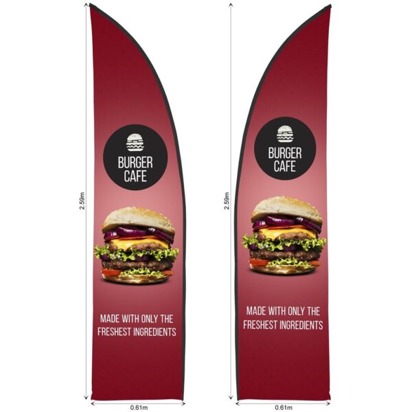 Legend 2m Sublimated Arcfin Double-Sided Flying Banner Skin (Excludes Hardware) Outdoor products DisplayPilot