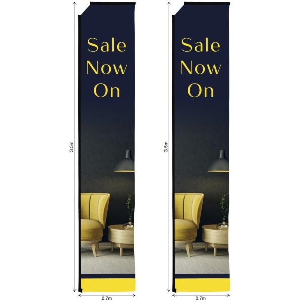 Legend 4m Sublimated Telescopic Flying Banner Skin – Set Of 2 (Excludes Hardware) Outdoor products DisplayPilot