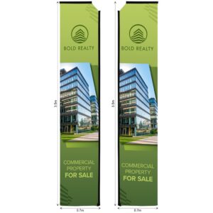 Legend 4m Sublimated Telescopic Double-Sided Flying Banner Skin (Excludes Hardware) Outdoor products DisplayPilot