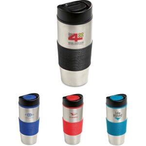 Ridge Stainless Steel & Plastic Double-Wall Tumbler – 450ml Drinkware mug