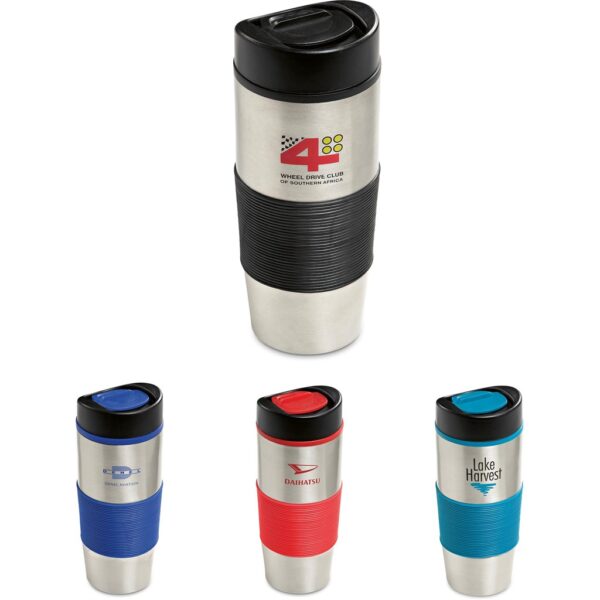 Ridge Stainless Steel & Plastic Double-Wall Tumbler – 450ml Drinkware mug