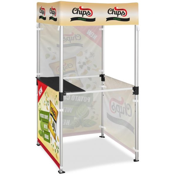 Ovation Sublimated Gazebo 1m X 1m Kiosk – 3 Half-Wall Skins – 1 Full-Wall Skin Outdoor products DisplayPilot