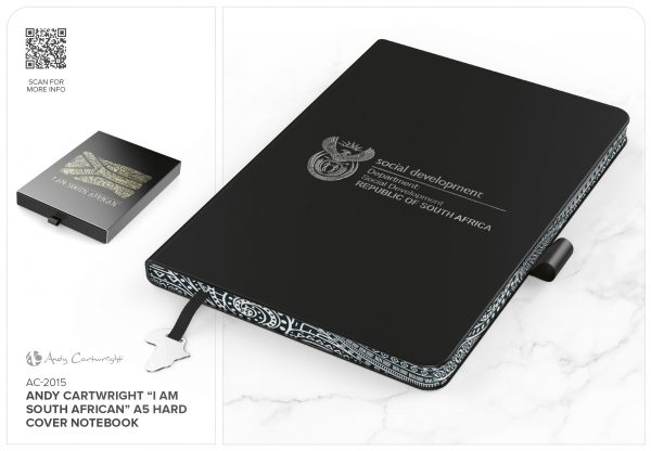 Andy Cartwright “I Am South African” A5 Hard Cover Notebook A5 notebooks Designer Notebook