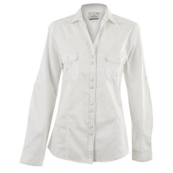 Ladies Long Sleeve Inyala Shirt – Off White Marked to clear ladies long sleeve shirt