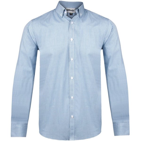 Mens Long Sleeve Edinburgh Shirt – Blue Marked to clear longsleeve shirt