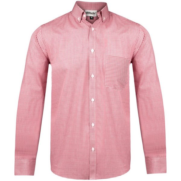 Mens Long Sleeve Edinburgh Shirt – Red Marked to clear longsleeve shirt