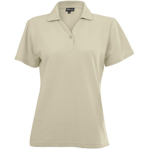 Ladies Melrose Heavyweight Golf Shirt – Stone Marked to clear LHP01