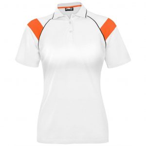 Ladies Score Golf Shirt – Orange Marked to clear 100% cotton