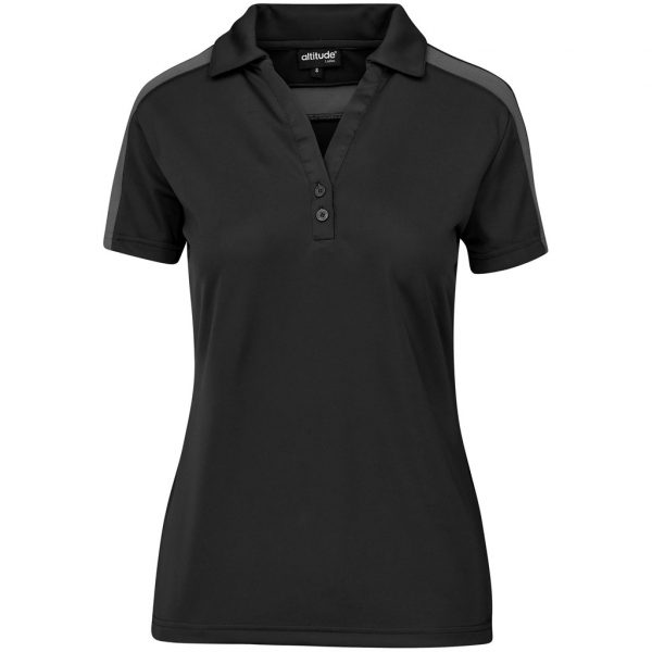 Ladies Nautilus Golf Shirt – Black Marked to clear