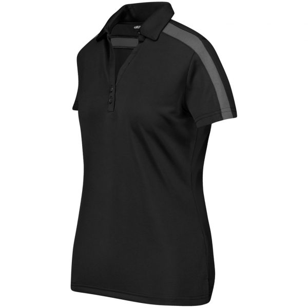 Ladies Nautilus Golf Shirt – Black Marked to clear