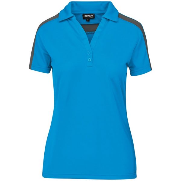 Ladies Nautilus Golf Shirt – Cyan Marked to clear