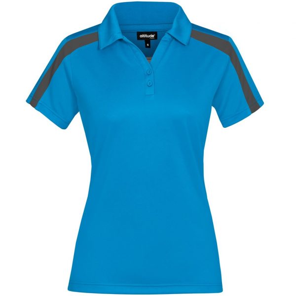 Ladies Nautilus Golf Shirt – Cyan Marked to clear