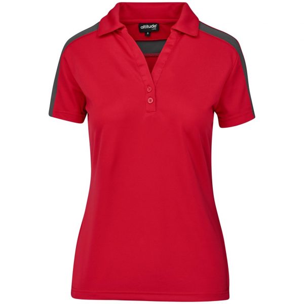 Ladies Nautilus Golf Shirt – Red Marked to clear