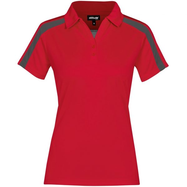 Ladies Nautilus Golf Shirt – Red Marked to clear