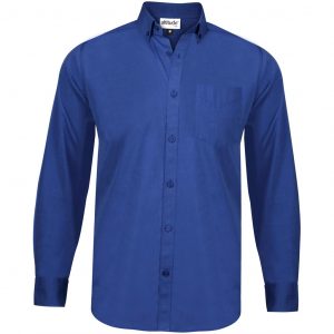 Mens Long Sleeve Viscount Shirt – Royal Blue Marked to clear NULL