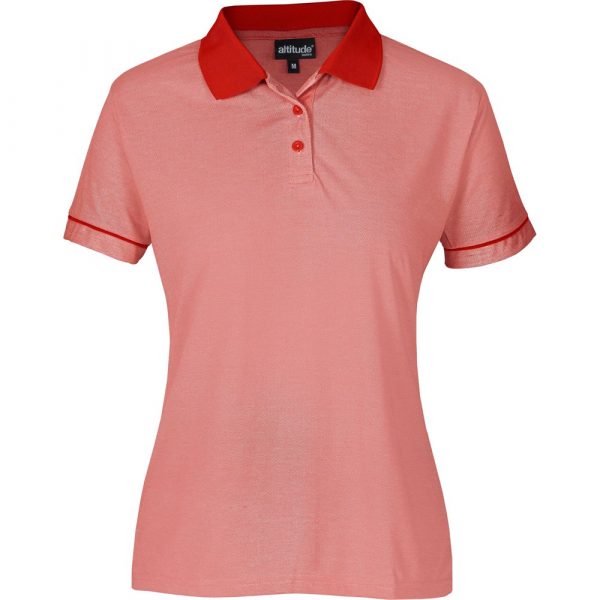 Ladies Verge Golf Shirt – Red Marked to clear NULL