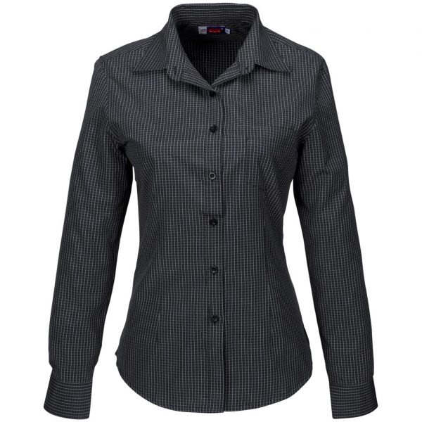 Ladies Long Sleeve Huntington Shirt – Black Marked to clear NULL