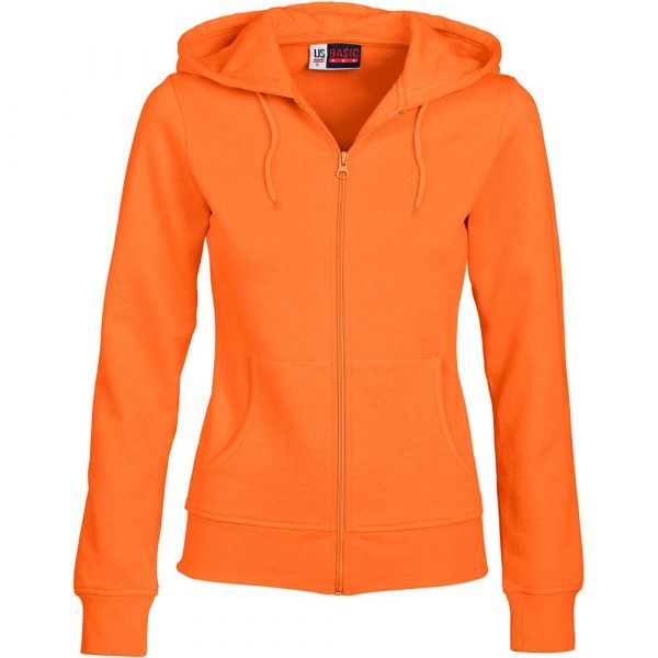 Ladies Bravo Hooded Sweater – Orange Marked to clear