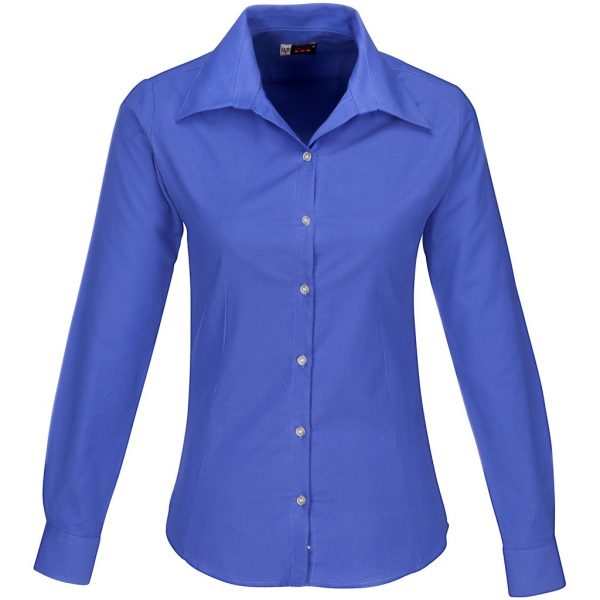 Ladies Long Sleeve Aspen Shirt – New Blue Marked to clear