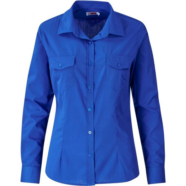 Ladies Long Sleeve Kensington Shirt – Royal Blue Marked to clear Reduced Discount