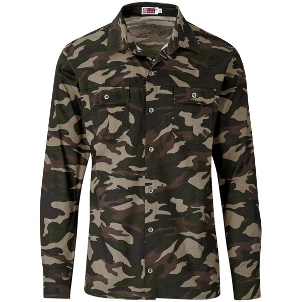 Mens Long Sleeve Wildstone Shirt – Camouflage Marked to clear