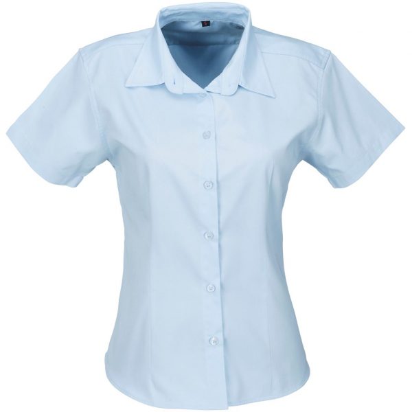 Ladies Short Sleeve Milano Shirt – Light Blue Marked to clear