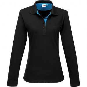 Ladies Long Sleeve Solo Golf Shirt – Aqua Marked to clear long-sleeve golf shirt