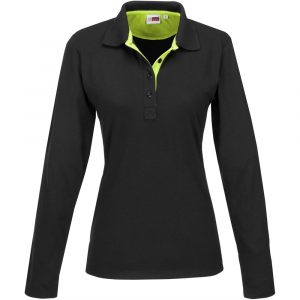 Ladies Long Sleeve Solo Golf Shirt – Lime Marked to clear NULL