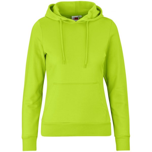 Ladies Omega Hooded Sweater – Lime Marked to clear