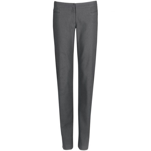 Ladies Cambridge Flat Front Pants – Grey Marked to clear