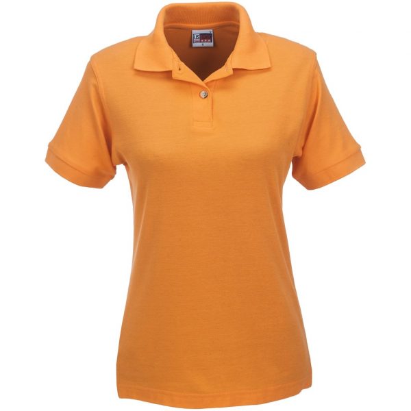 Ladies Boston Golf Shirt – Orange Marked to clear