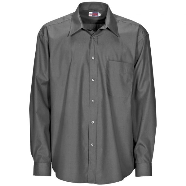 Mens Long Sleeve Washington Shirt – Grey Marked to clear