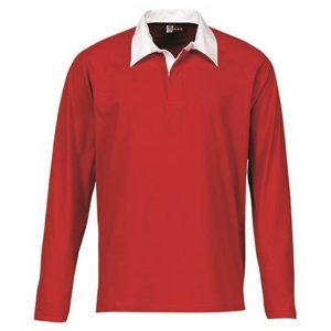 Mens Long Sleeve Brisbane Golf Shirt – Red Marked to clear