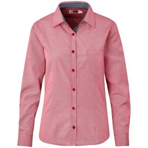 Ladies Long Sleeve Coventry Shirt – Red Lounge shirts